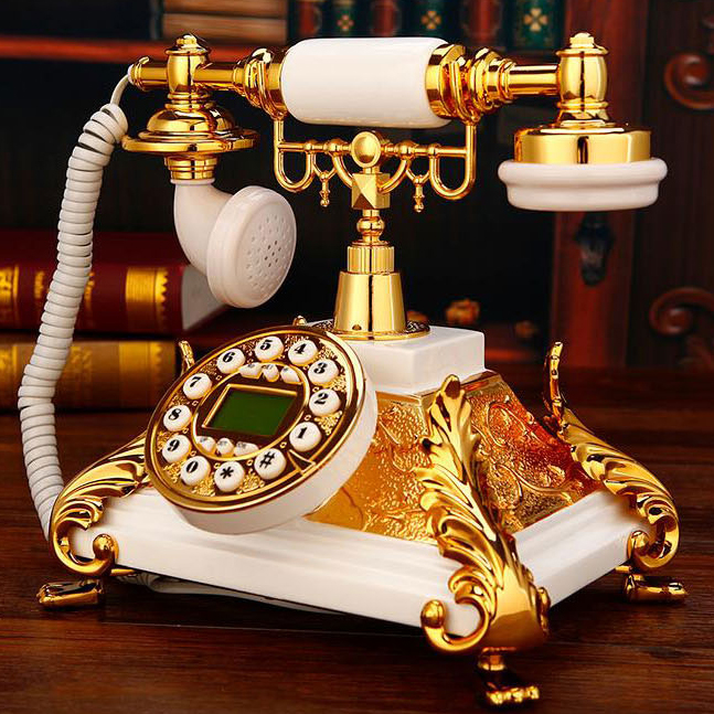 GSM SIM Card cordless Phone 900 MHz 1800MHz Europe style vintage red white Wireless Telephone home office house made of resin