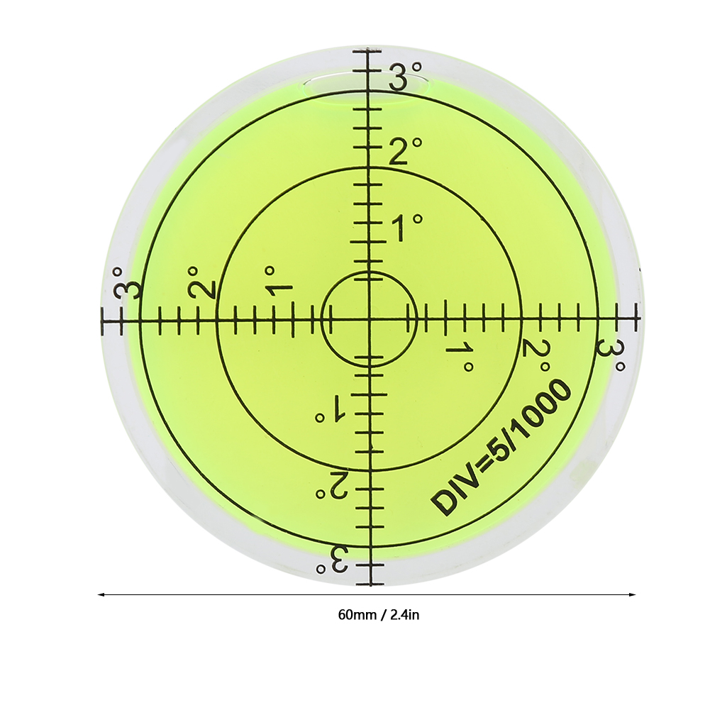 1PCS Mini 60mm Bulls-eye Bubble Degree Mark Surface Level With Scale For Camera Circular Measuring Instruments Tools