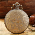 Antique Bronze Night Owl Necklace Quartz Pocket Watch Chain Men chiristmas gift P02