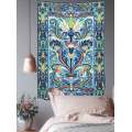 Simsant Sacred Tree Moon Phase Tapestry Animal Night Owl Dragon Peacock Feather Tapestry for Apartment Decor