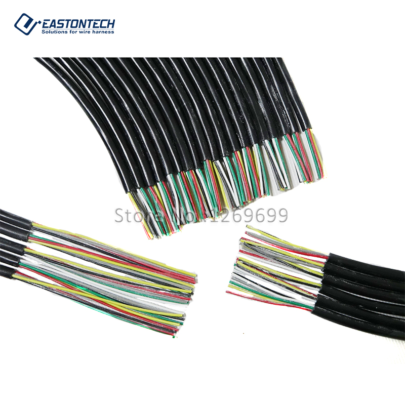 EW-3030 Square 4mm Ultra Soft Sheath Wire 2Core Silicone Rubber Cable cutting and stripping machine