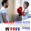 1 Pair Kids Children Boxing Gloves Professional Flame Mesh Breathable PU Leather Flame Gloves Sanda Boxing Training Glove