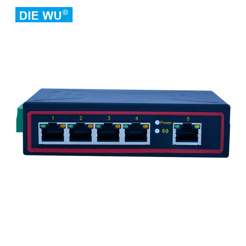 TXI173 5 Ports Industrial Iron Case Ethernet Switch 10/100Mbps Rj45 Signal Strengthen Vlan Network Switch