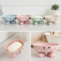 Bathroom Gadgets Candy Colors Cartoon Shape Soap Box with Cover Draining Practical Easy Clean Soap Holder Soap Dish Box