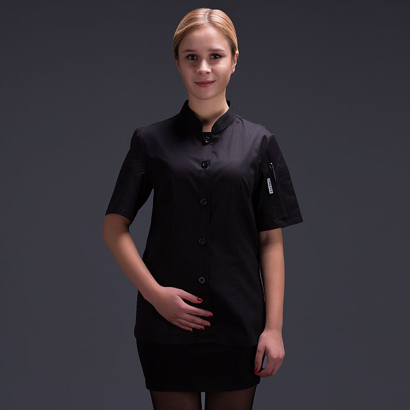 chef uniform for women summer restaurant cook workwear red shirt Hotel Red chef jaket Catering service chef uniform coat