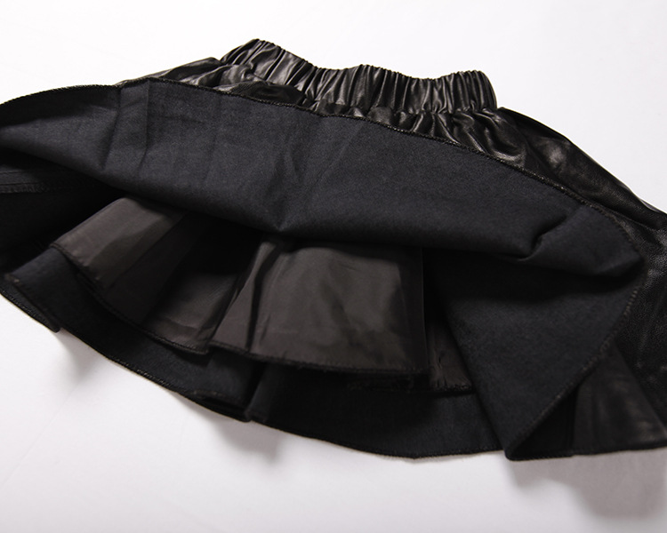 new winter baby skirts fake leather girls skirt autumn baby pleated skirts for girls litter girls black pu tutu skirt