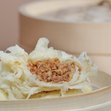Premium Hotel Breakfast Pork Bun with Flaky Layers