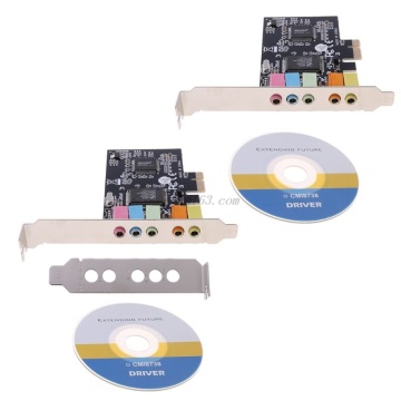 PCI-E Audio Digital Sound Card 5.1 Solid Capacitors CMI8738 Chipset + Barrier