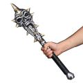 71cm Simulation Skull Mace Weapon, Halloween Performance Props Polyurethane Rubber Hammer, Children's Game Toys