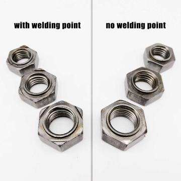 2/20pcs M4 M5 M6 M8 M10 M12 M14 M16 Carbon Steel Hexagon Hex Stud Spot Weld Nut No Solder Point Nut Metric Thread