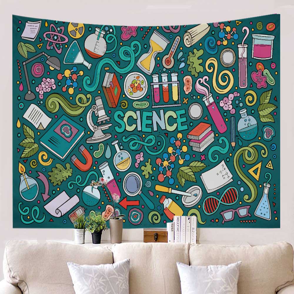 Chemical Element Psychedelic Tapestry Wall Hanging World Map Wall Tapestry Blanket Carpet Wall Cloth Tapestry Home Yoga Shawl