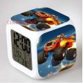 Blaze and The Monster Machines Kids Led Wake Up Light Digital Alarm Clock Color Changing Electronic Desk Watch Table CLOCK