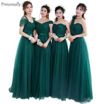 Robe De Soriee Emerald Green Bridesmaid Dress Elegant Bride Party Married Gown Cheap Prom Dress Under 50 Vestido De Festa Longo