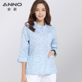 ANNO Hospital Staff Scrubs Half Sleeve Nursing Uniform for Female Dental Clinic Supplies Nurse Women Work Uniforms Shirt