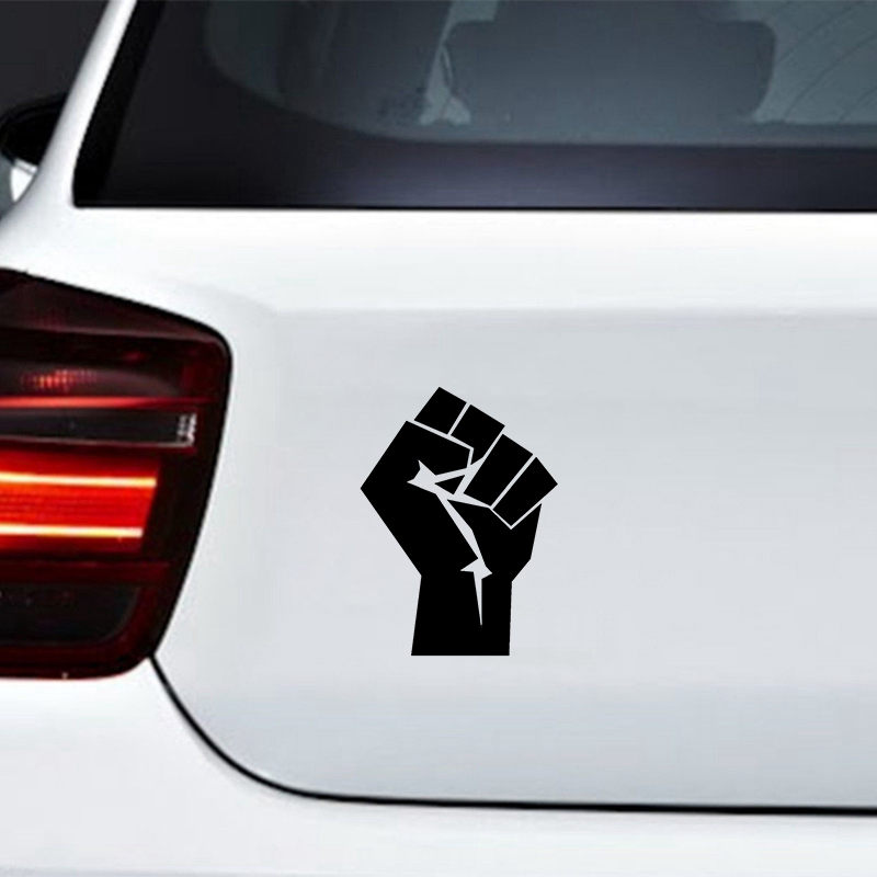 Funny Power Fist Graphi Cartoon Graffiti Car Stickers Window Bumper Cover Scratches Decal Decoration Car Accessories KK18*12cm