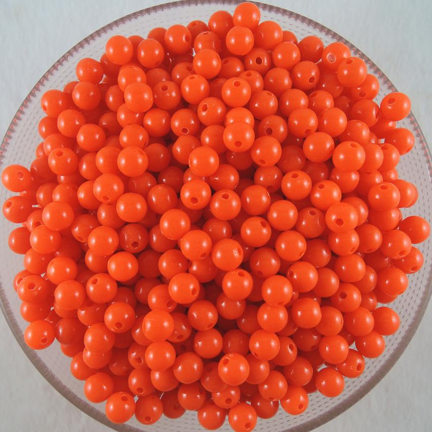 Wholesale Acrylic Solid DIY Plastic Spacer Beads Jewelry Accessories Bubblegum Round Loose Ball 6.8.10.12.14mm YK-13