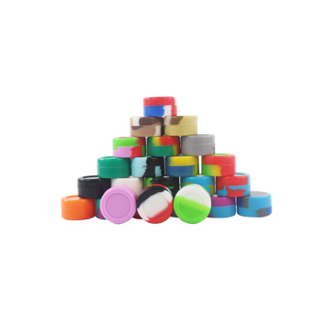 100pcs\lot 5ml wax silicone container dab cigarette cream silicone jar travel friendly cigarette and hooka accessory mix colors