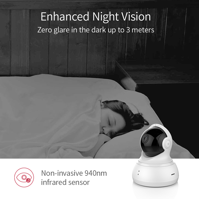 YI Dome Camera 1080P Wireless IP Security Surveillance Night Vision International Version Baby Monitor CCTV Wifi Cloud Available