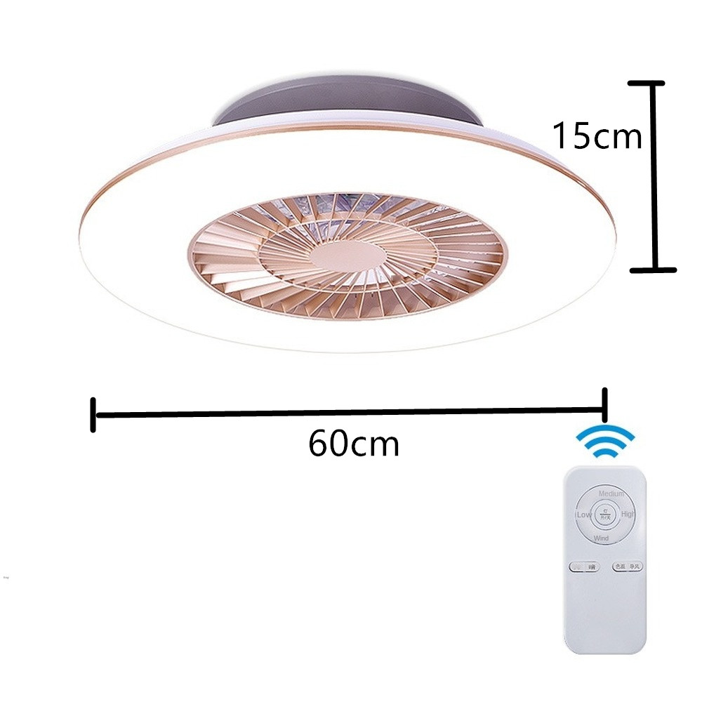 60cm ultra-thin Bedroom decor led ceiling fan with lights remote control lamp invisible simple modern fans lamps ventilator