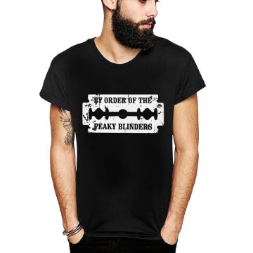 For Man New T Shirt Crewneck PEAKY BLINDERS tshirt Quality Tee Shirt Boy Cartoon T Shirt 100% Cotton