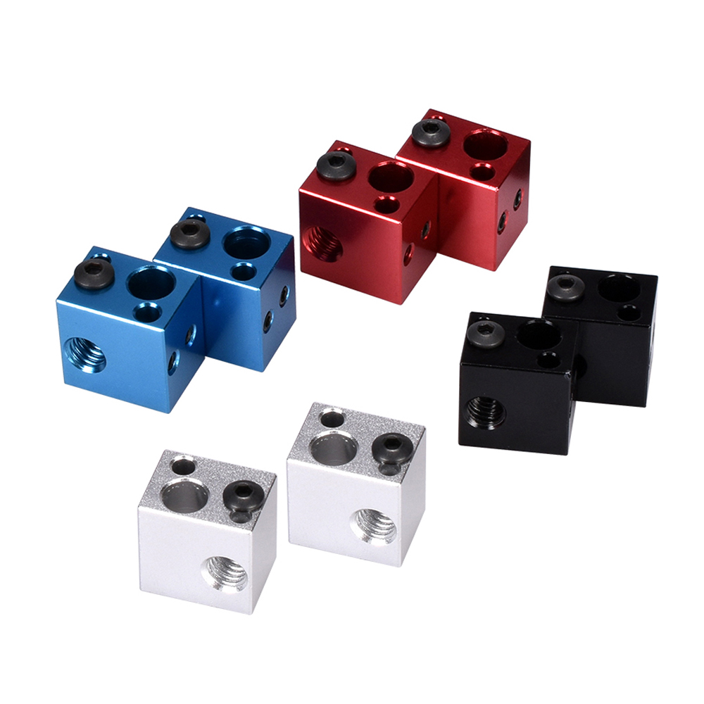 V5 Heat Block Silicone Sock Aluminium Silver Blue Black Red 3D Printer Parts For V5 J-Head 3D Printer Extruder Hotend