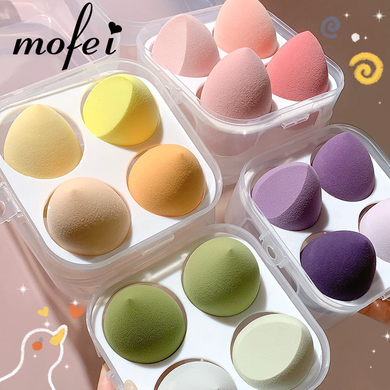 4PCS Makeup Blender Beauty Puff Sponge Set Foundation Powder Blush Blender Makeup Accessories Tools Cosmetic Blending Sponge