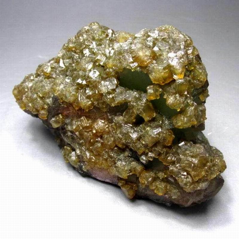 945g Golden Baryte/Barite on Green Fluorite - crystals and stones healing Mineral specimen Home Decor feng shui decoration