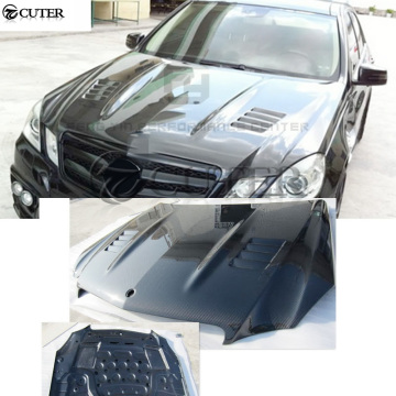 W212 Carbon Fiber Front Engine Hoods car engine bonnets For Mercedes-Benz W212 E350 E300 lorinser style car body kit 10-13