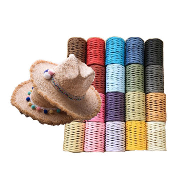 100% Raffia Straw Yarn Popular Summer Crochet Sun Hat Yarn for Handmade Handbags New Knitting Hat Yarn 200meters/roll
