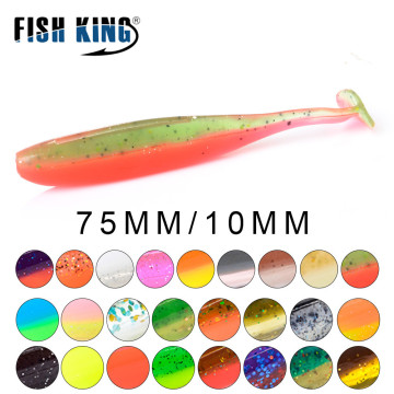 FISH KING Easy Shiner Soft Lures Double Color 75mm/3g 100mm/6.5g Swimbaits Artificial Soft Bait Fish Wobblers Carp Fishing Lure