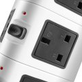 Vertical Power Strip Surge Protector Tower 2/3/4 Layer Outlet UK Electric Plug Socket USB Charger 3m Extention Cord Office Home