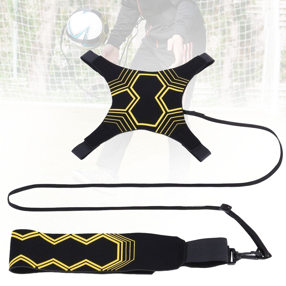 Sports Supplies Kick Ball Training Aid Belt Adjustable Elastic Hand-free Returner Soccer Trainer Control Skills Football Strap