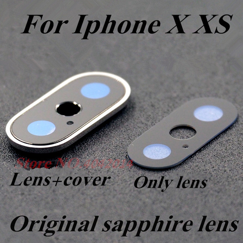 100% Original Rear Back sapphire Camera Glass Lens Cover For iPhone X XS max Mobile phone lenses case replacement Parts