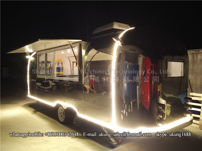 AST-210, 680cm, stainless steel airstream trailer, customized food trailer, mobile kitchen food truck