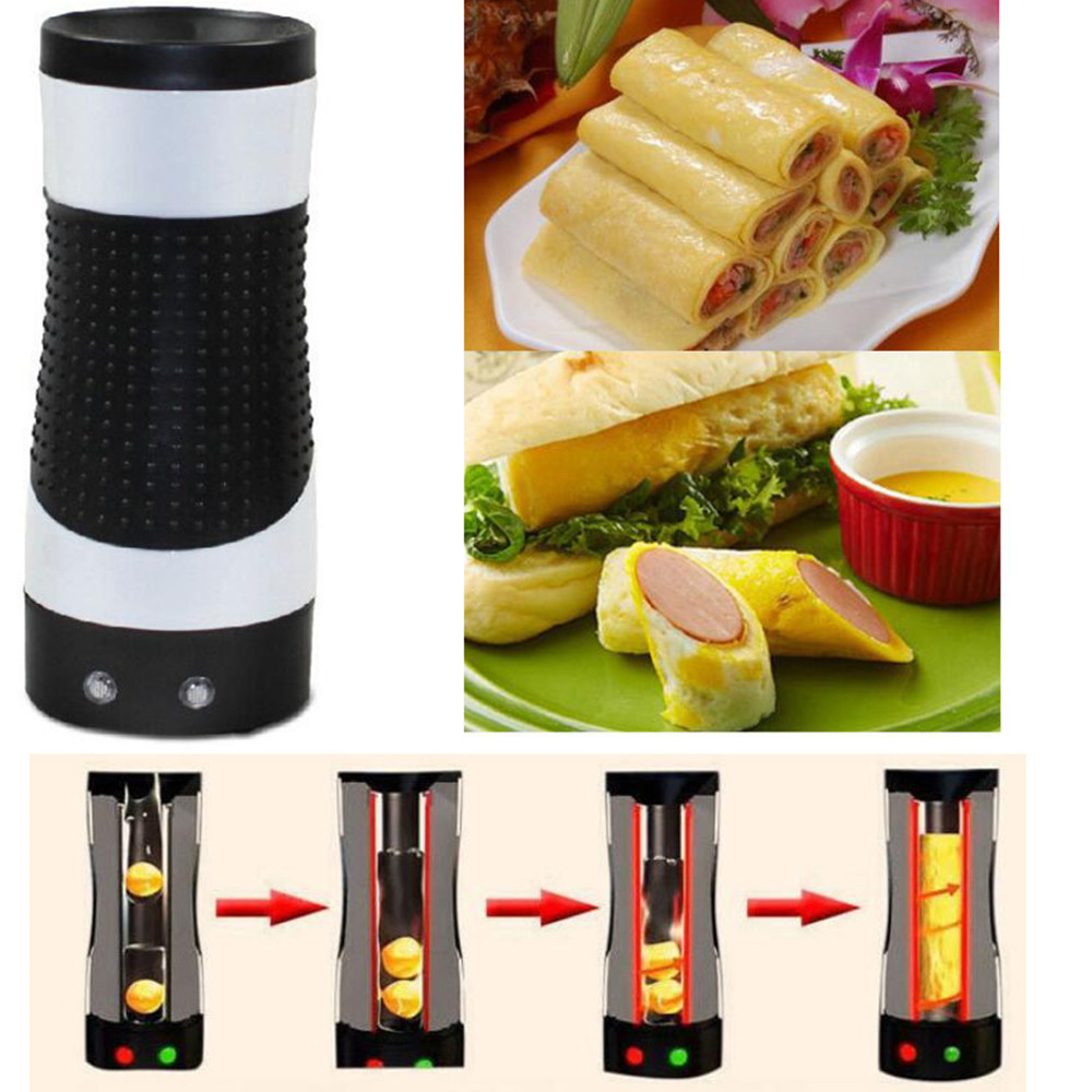 EU Plug 220V Electric Household DIYElectric Automatic Rising Egg Roll Maker Cooking Tool Egg Cup Omelette Master Sausage Machine
