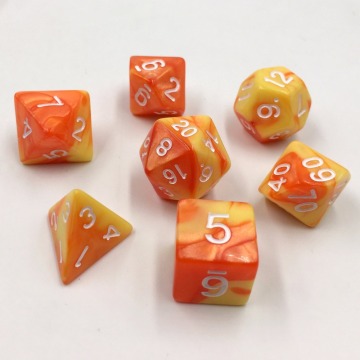 rollooo Dice 7pc/set Mix color Digital Dice d4 d6 d8 d10 d% d12 d20 Rpg dice