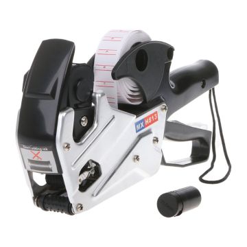 MX-H813 A-line 8 Digits Price Tag Gun Labeler Labeller Label Paper For Retail Store Pricing Tag Display Tool + Ink Roller