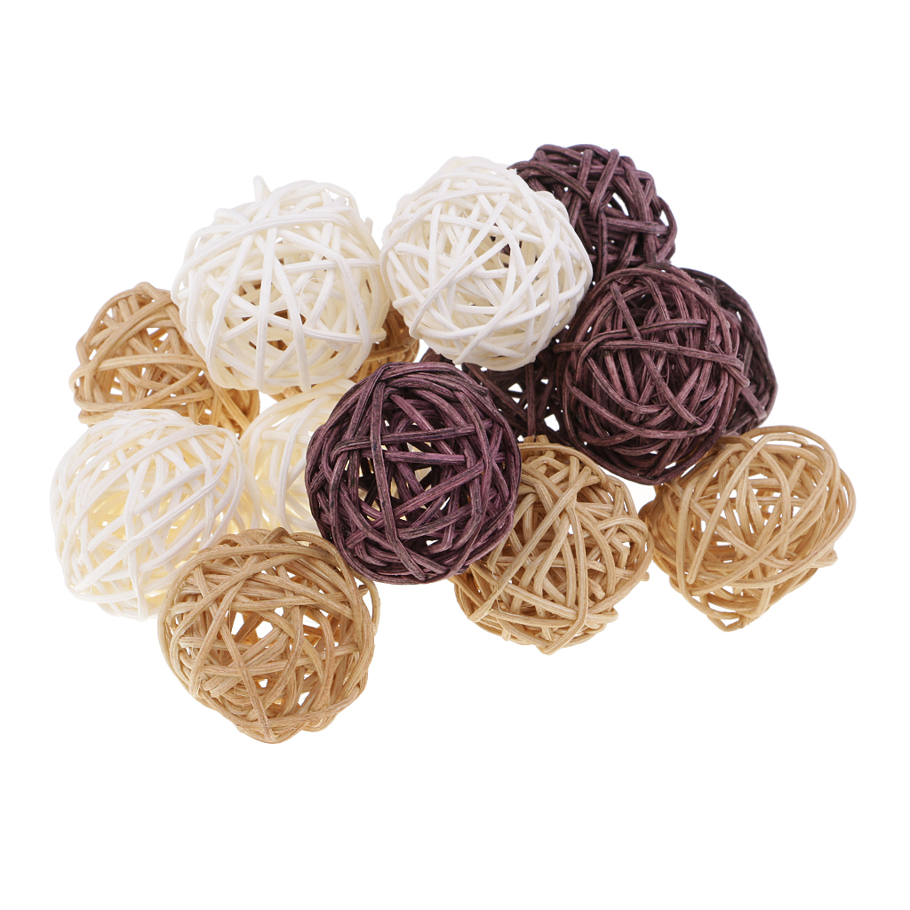 31pc Mixed Rattan Wicker Cane Ball For Garden Wedding Party Home Decorations