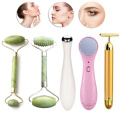 Face Massage Roller Double Heads Jade Stone Face Lift Hands Body Skin Relaxation Slimming Beauty Skin Care Tool Girl Gift