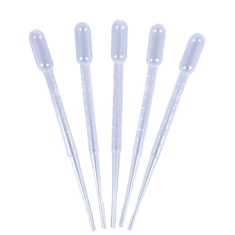 100PCS Disposable Plastic Eye Dropper Transfer Graduated Pipettes Office Lab Experiment Supplies