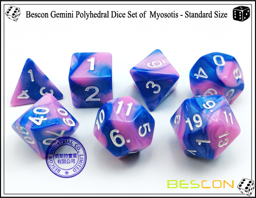 Bescon Gemini Dice Set of Myosotis-3