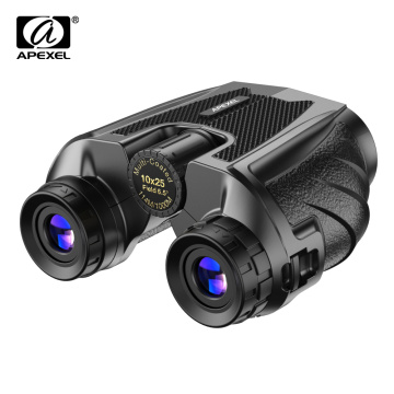 APEXEL Waterproof Telescope Binoculars 10x25 BAK4 Prism High Powered Monocular Portable Hunting Telescope Scope Binocular