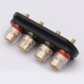 1set R Connector Brass Binding Post Speaker stage amplifier Output four-position terminal Speaker accessories Wiring board