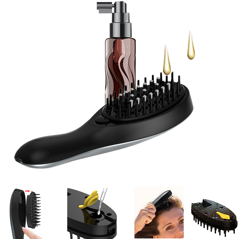 Multifunction Vibration Hair Regrowth Comb Hair Regrowth Stimulate Hair Growth Massager Can imported Into Liquids Scalp Massage