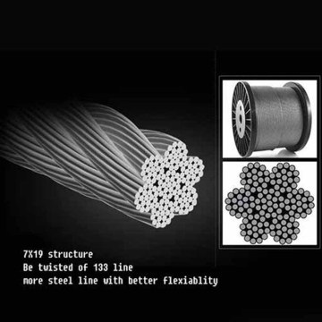 1.5 2 2.5 3 4 5 6 8 10mm dia 304 stainless steel stranded wire 7x19 line twist line rope Fishing wire rope home photo frame DIY