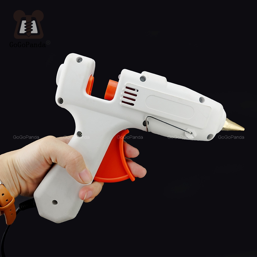 Free Shipping 60W 100W Double Power DIY Hot Melt Glue Gun Black Sticks Trigger Art Craft Repair Tool with Light HJ021-1