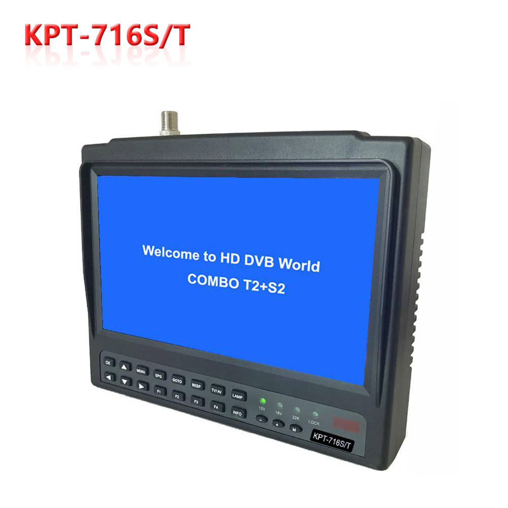 KPT-716S/T DVB-S/S2 Satfinder Full HD Digital Satellite TV Receiver Finder Meter MPEG-4 Modulator DVB-T2 Sat Finder VS KPT-268AH