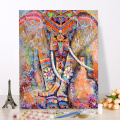 Animals Oil Painting By Numbers For Adults Elephant Paints By Number Canvas Painting Kits 50x40cm DIY Gift Home Decor