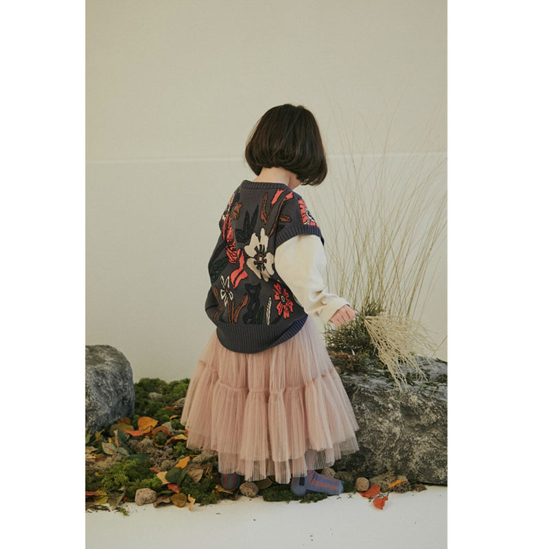 EnkeliBB Child Tutu Skirt Korean Brand Deisgn Girls Mesh Skirts Autumn And winter Pink Black Toddler Girls Skirts