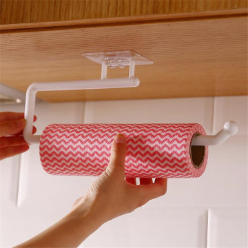 New Kitchen Paper Roll Holder Towel Hanger Rack Bar Cabinet Rag Hanging Holder Bathroom Organizer Shelf Toilet Paper Holders